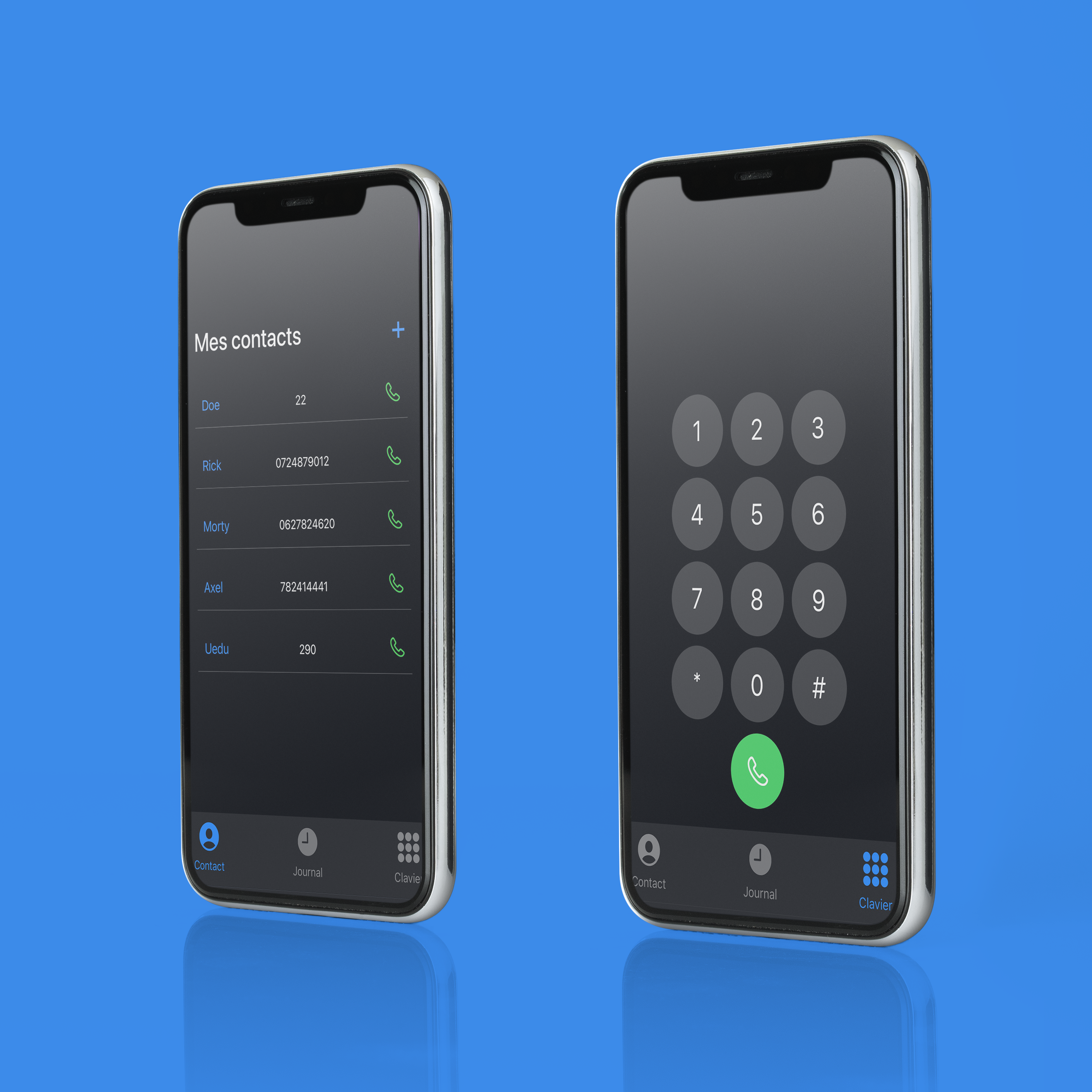 Iphone mockup call app