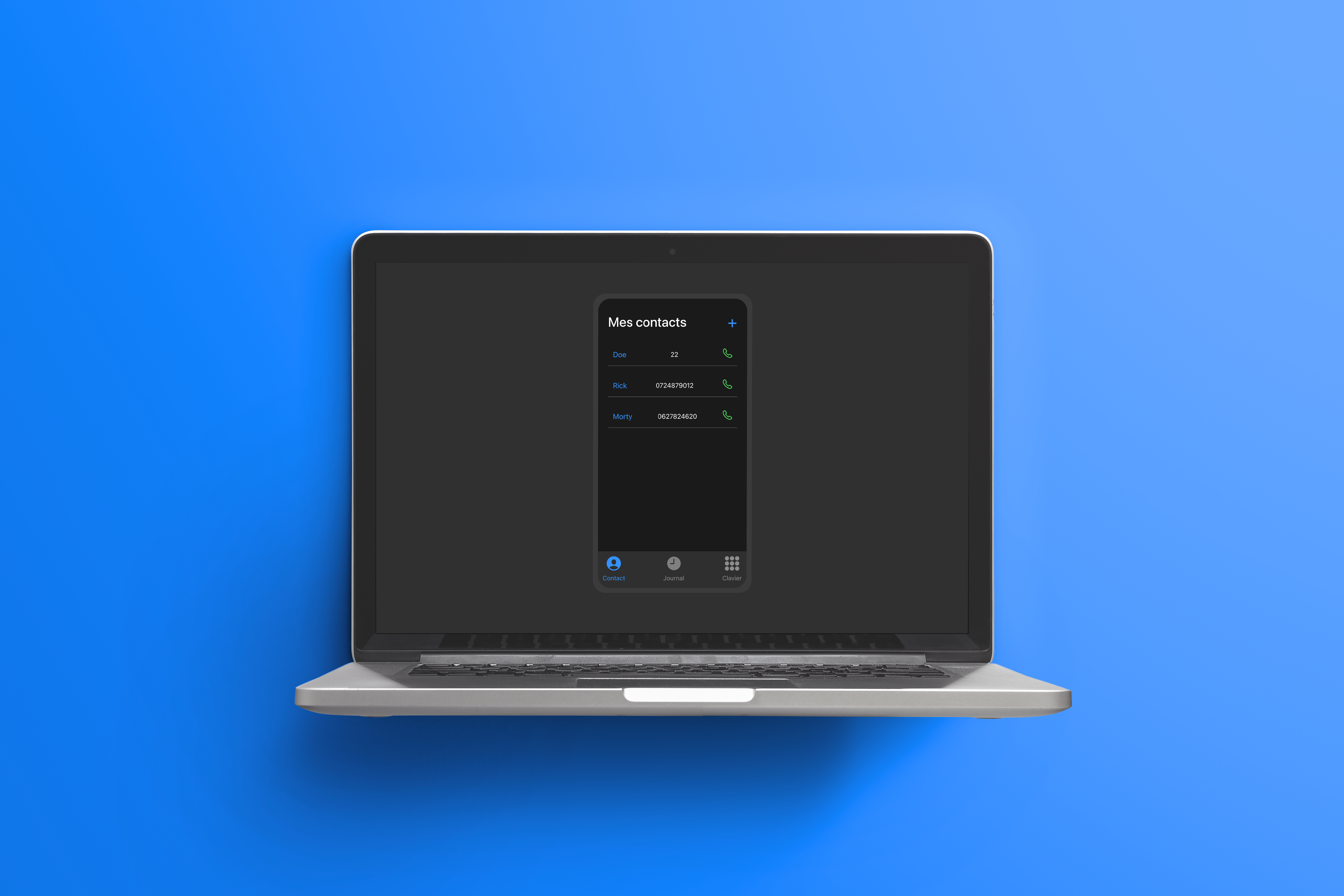 Mockup pc call app